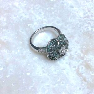 😍925 Silver & Blue Diamond Ring😍